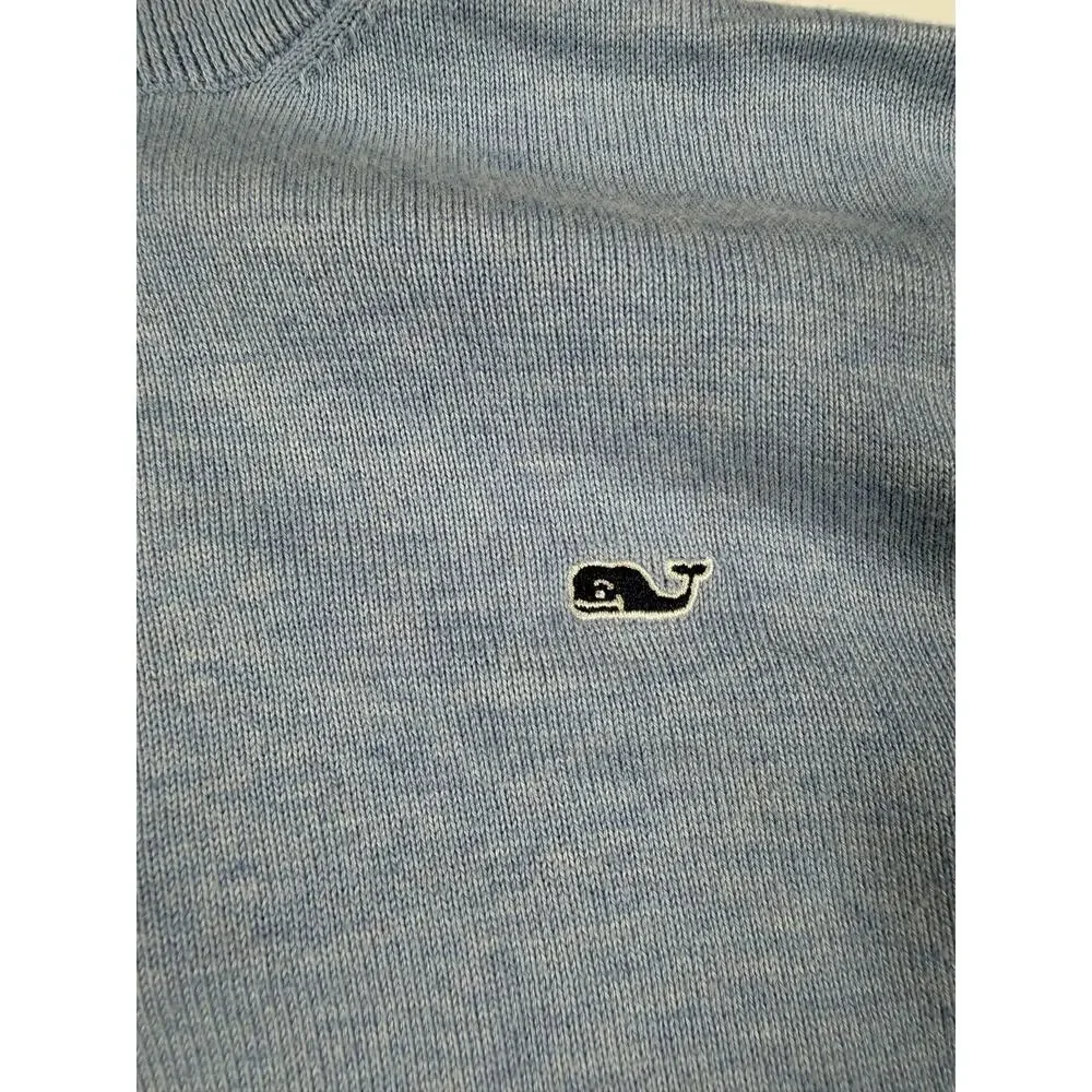 Vineyard Vines Boys Cotton Boathouse Quarter Zip Sweater Blue Size 16 (Large)